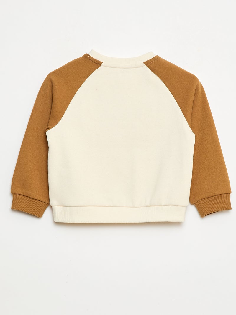 Sweat à col rond animé Blanc - Kiabi