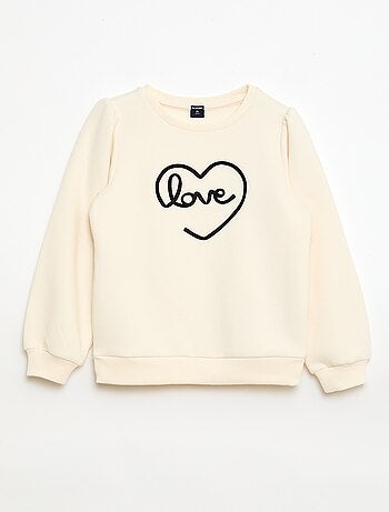 Sweat à col rond avec motif en cordelette