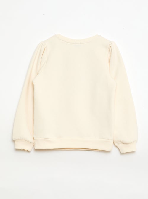 Sweat à col rond avec motif en cordelette - Kiabi