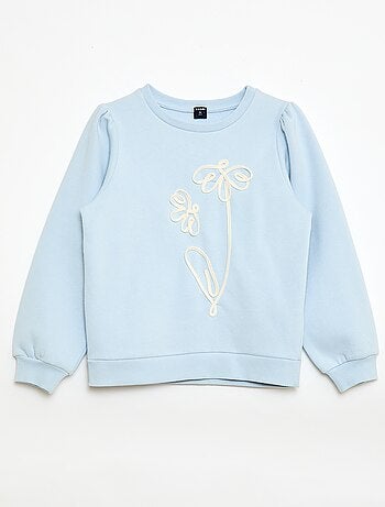 Sweat à col rond avec motif en cordelette