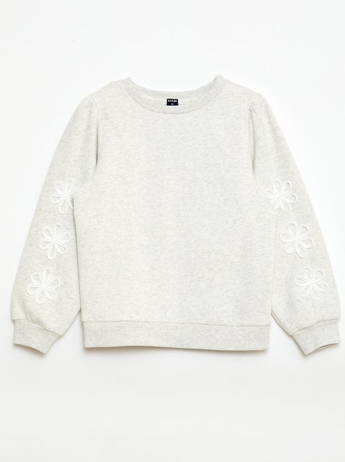 Sweat à col rond avec motif en cordelette - Kiabi Sweat à col rond avec motif en cordelette - Kiabi