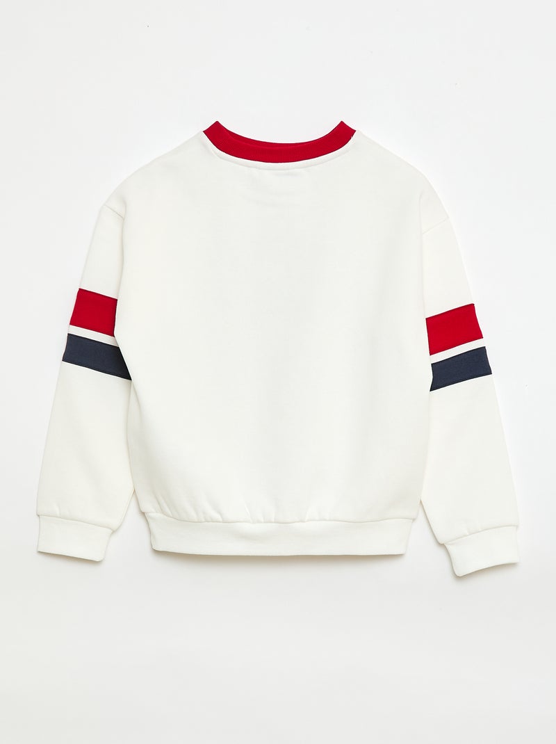 Sweat à col rond 'Captain America' Blanc - Kiabi