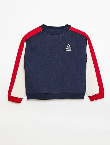 Sweat à col rond color block