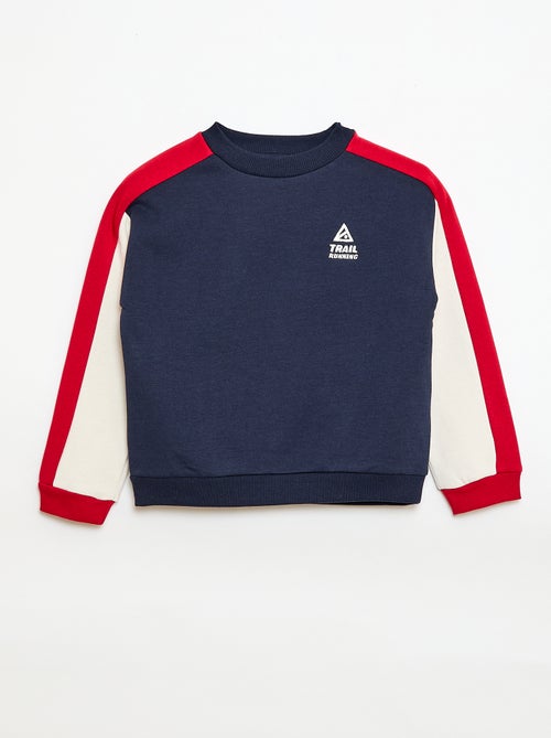 Sweat à col rond color block - Kiabi