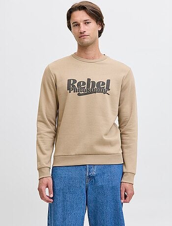 Sweat à col rond en coton 'JJ Rebel'