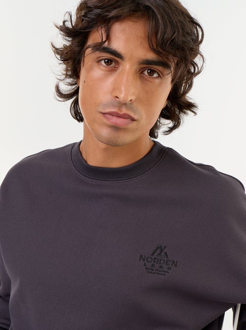 Sweat à col rond en maille piquée - Kiabi