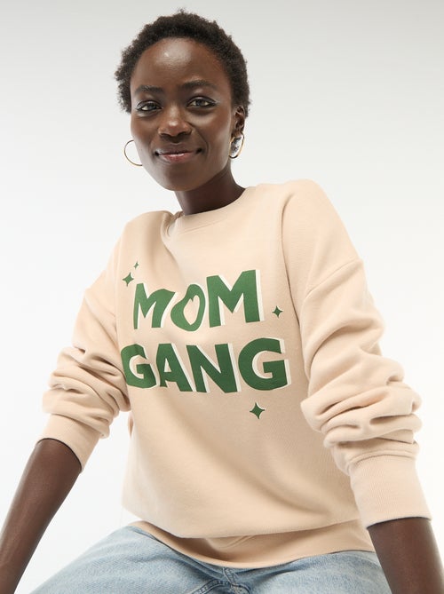 Sweat à col rond fantaisie - Kiabi