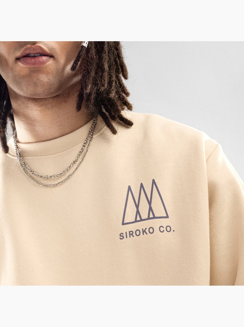 Sweat à col rond homme lifestyle homme stream Beige - Kiabi