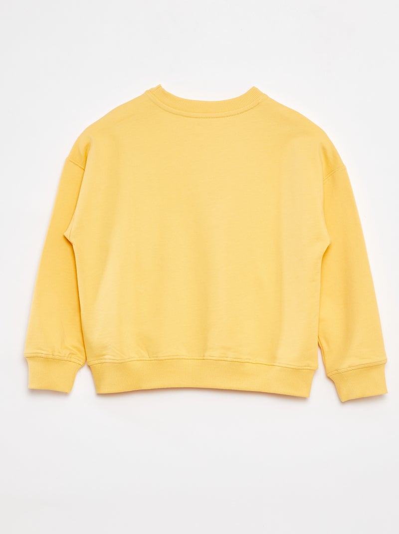 Sweat à col rond imprimé - Grafik Edition JAUNE - Kiabi