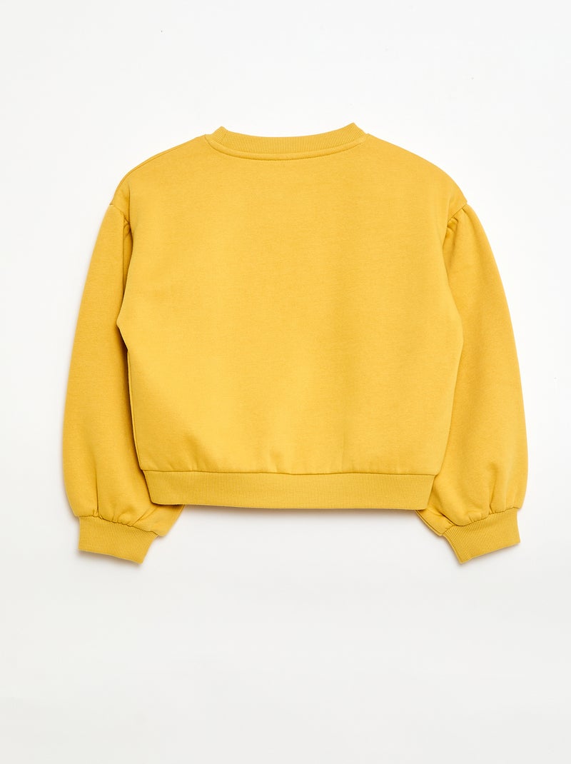 Sweat à col rond imprimé - Grafik Edition Jaune - Kiabi