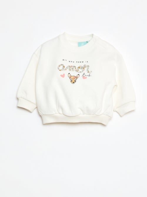 Sweat à col rond imprimé 'Bambi' 'Disney' - Kiabi