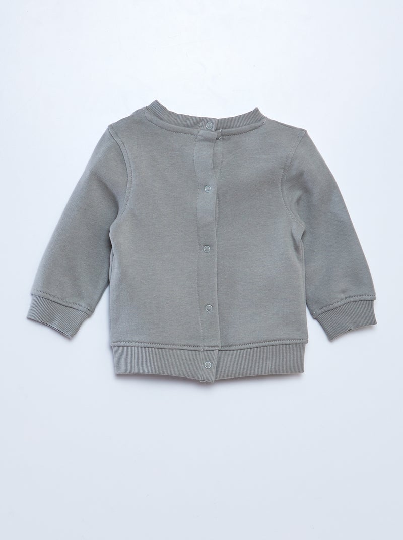 Sweat à col rond imprimé Vert - Kiabi