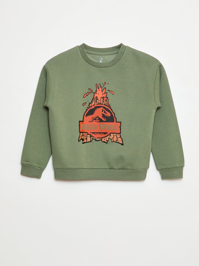 Sweat à col rond 'Jurassic World' Vert - Kiabi