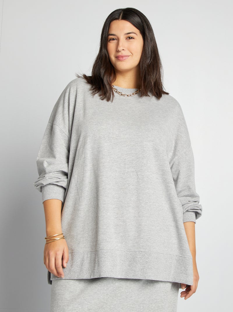 Sweat à Col Forever 21 – Taille 2X – Noir/blanc – Imprimé No Thanks – Femme Plus Size