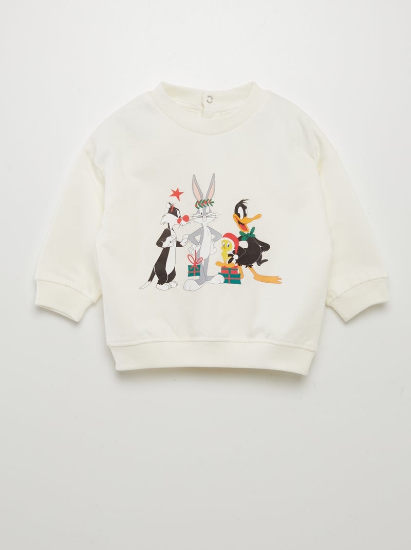 Sweat à col rond 'Looney Tunes' Blanc - Kiabi