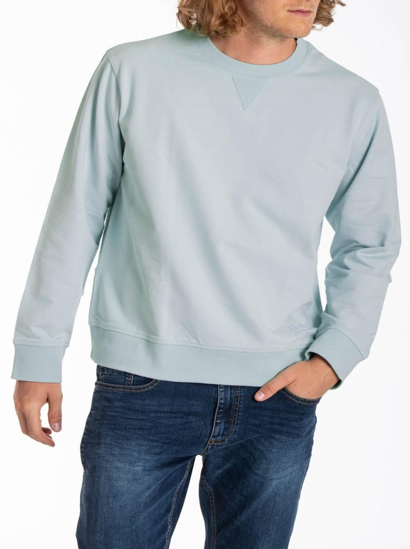 Sweat à col rond MEDARD 'Rica Lewis' Bleu ciel - Kiabi