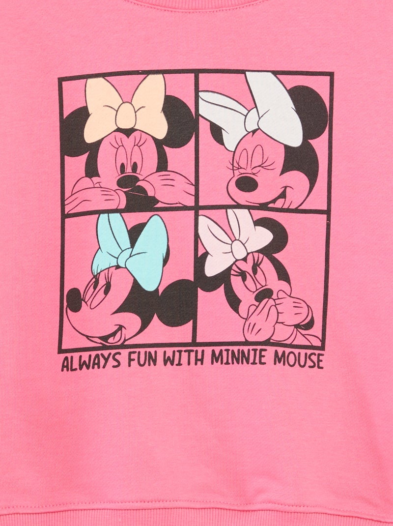 Sweat à col rond 'Minnie' 'Disney' Rose - Kiabi