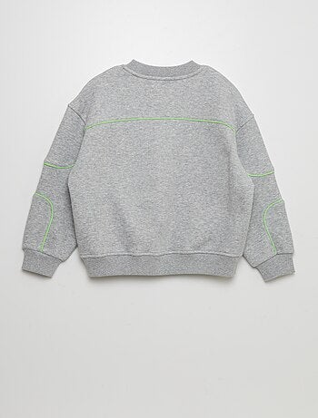 Lot De 2 Sweats à Col Rond Pour Garçon - Manches Longues, Finitions Côtes, Avec Imprimé Devant