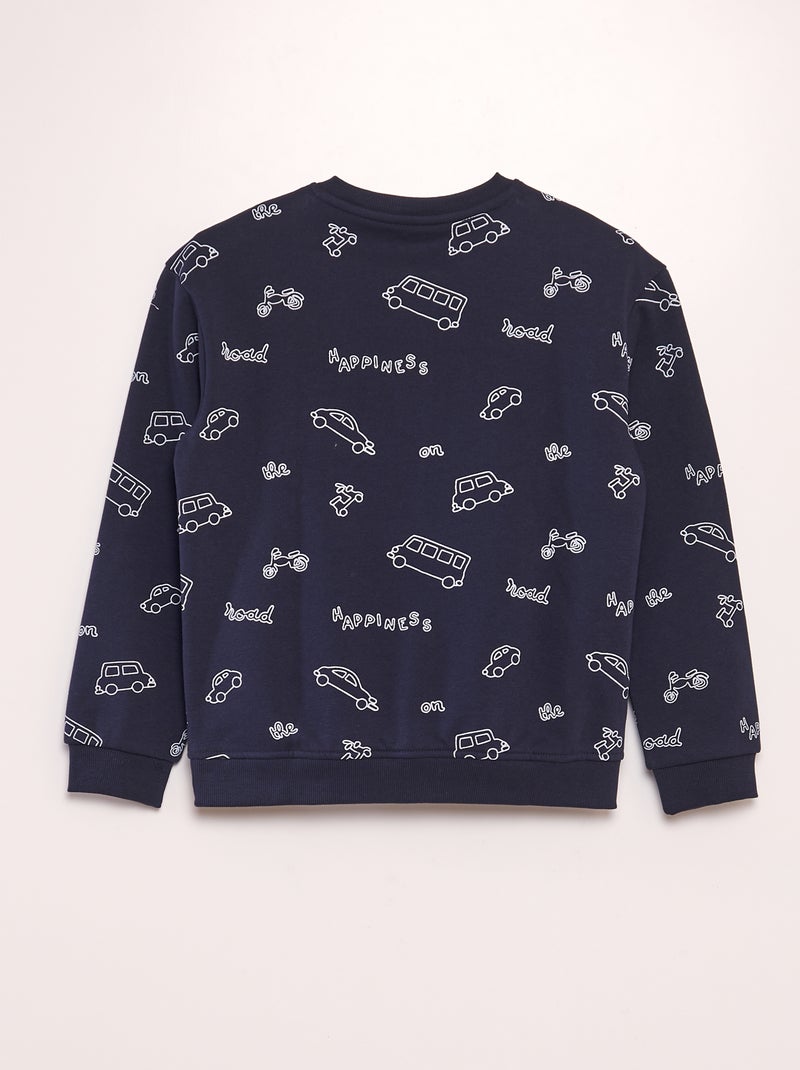 Sweat à col tunisien BLEU - Kiabi