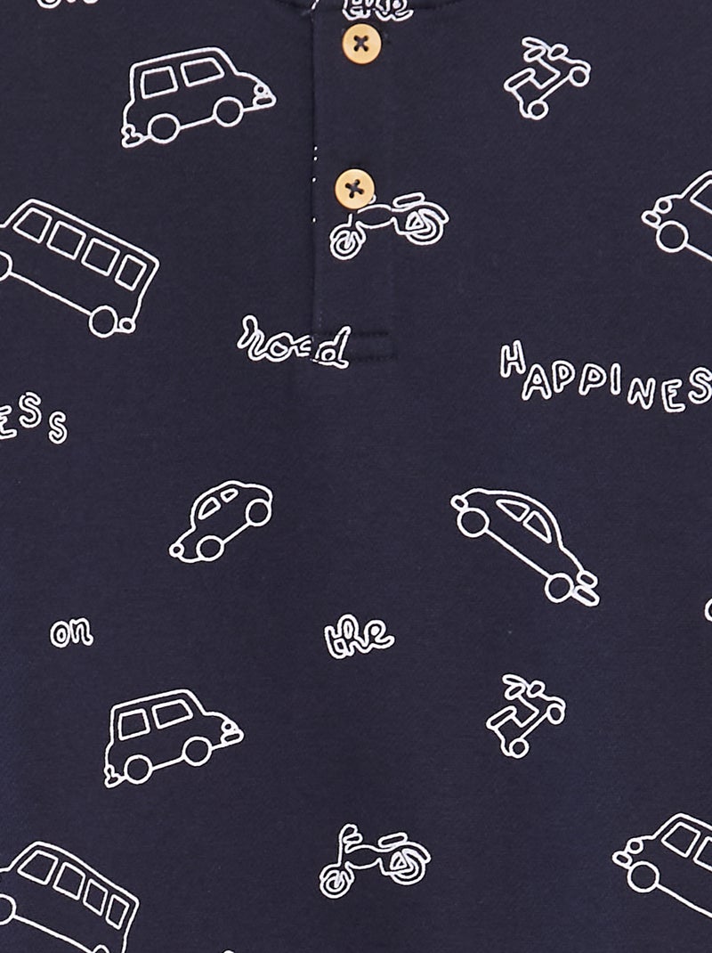 Sweat à col tunisien BLEU - Kiabi