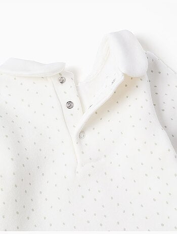 Sweat à doublure en peluche douce et pois