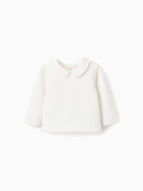 Sweat à doublure en peluche douce et pois - Kiabi