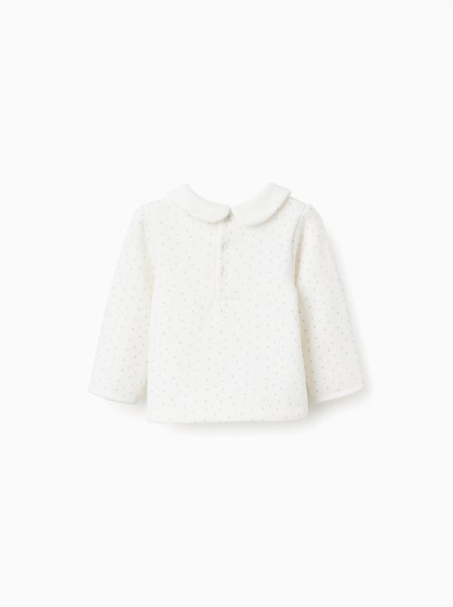 Sweat à doublure en peluche douce et pois - Kiabi