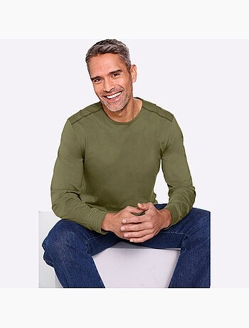 T-shirt à encolure ronde épaulettes devant - taille standard - moda vilona
