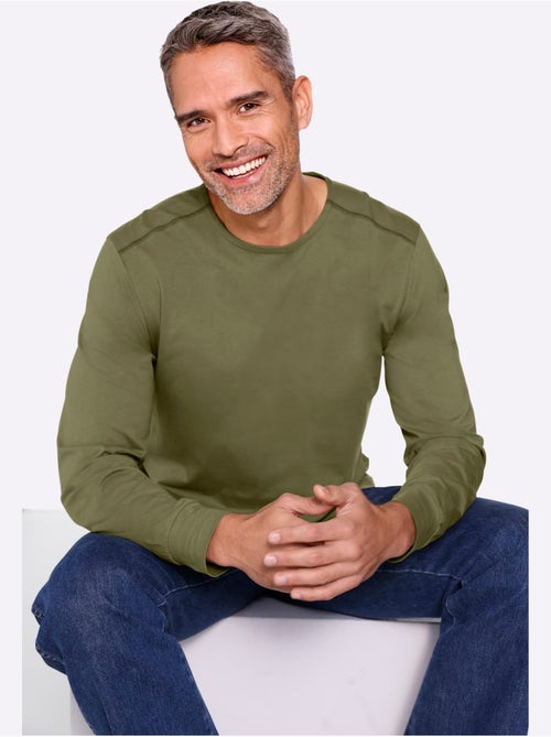 Sweat à encolure ronde épaulettes devant - taille standard - moda vilona - Kiabi