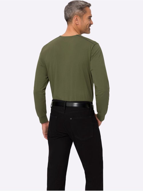 Sweat à encolure ronde épaulettes devant - taille standard - moda vilona - Kiabi