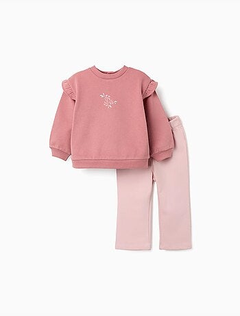 Sweat à imprimé floral + pantalon évasé