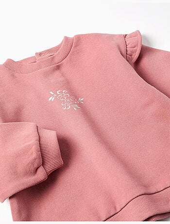 Sweat à imprimé floral + pantalon évasé