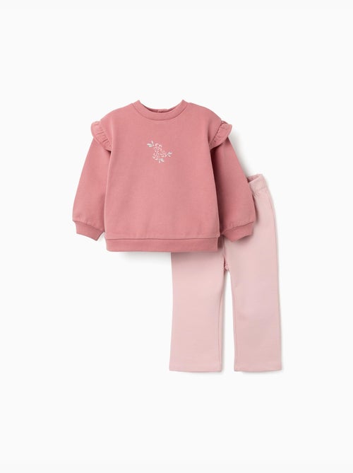 Sweat à imprimé floral + pantalon évasé - Kiabi