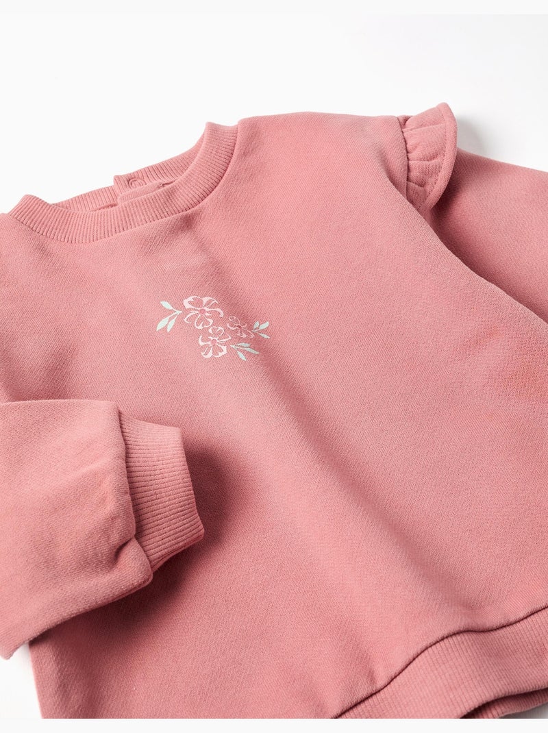 Sweat à imprimé floral + pantalon évasé Rose - Kiabi