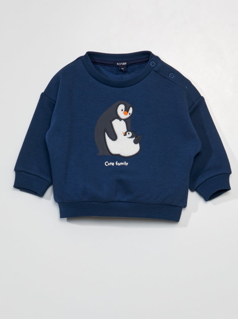 Sweat à maille douce - Toujours + de douceur Bleu - Kiabi