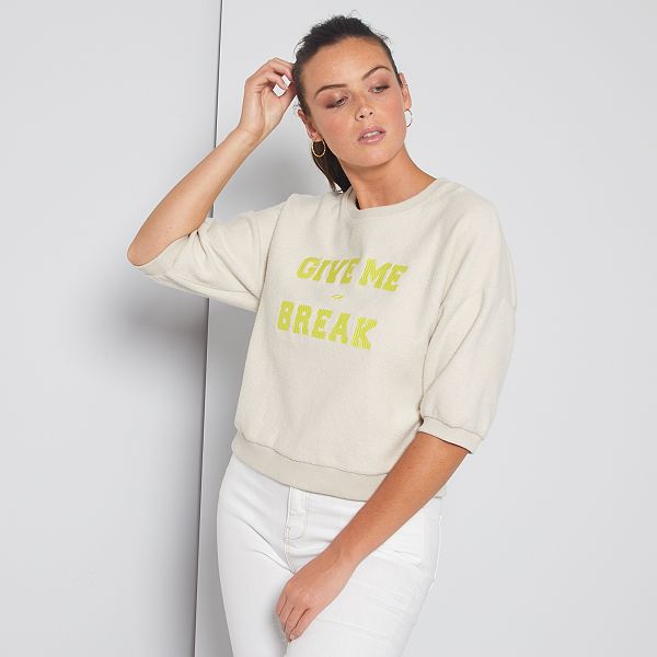 sweat message femme pas cher