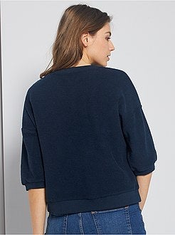 Sweat à manches courtes et message imprimé - Kiabi