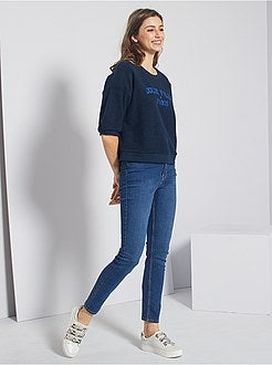 Sweat à manches courtes et message imprimé - Kiabi