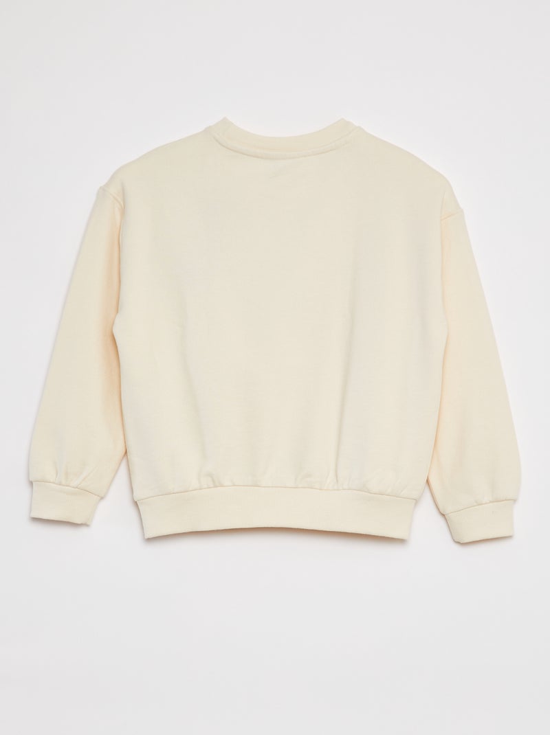 Sweat à manches longues avec imprimé Blanc - Kiabi