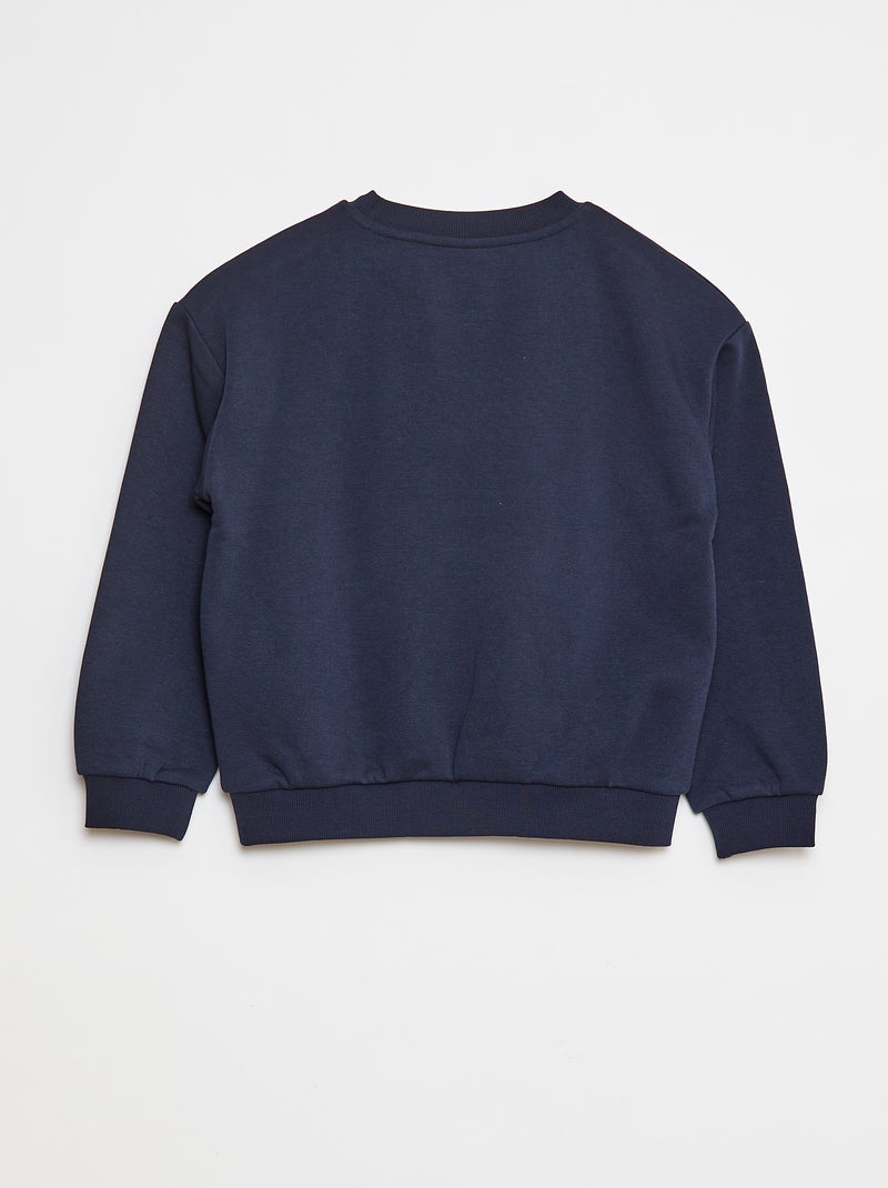 Sweat à manches longues avec imprimé Bleu - Kiabi