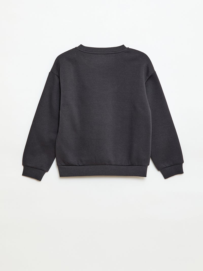 Sweat à manches longues avec imprimé Gris - Kiabi