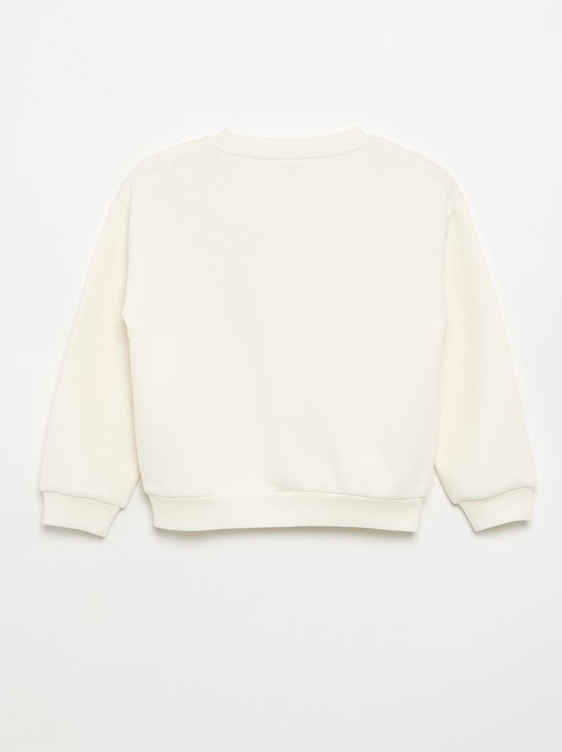 Sweat à manches longues avec imprimé Gris - Kiabi