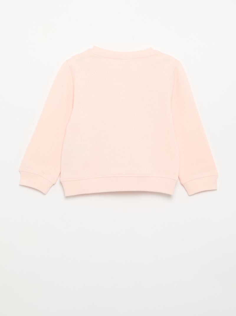 Sweat à manches longues avec imprimé Rose - Kiabi