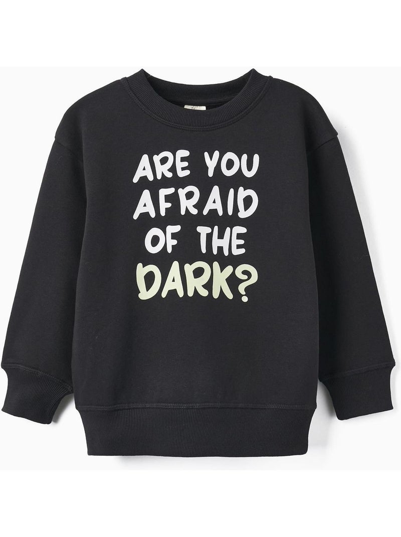 Sweat à manches longues halloween 'Zippy' Noir - Kiabi