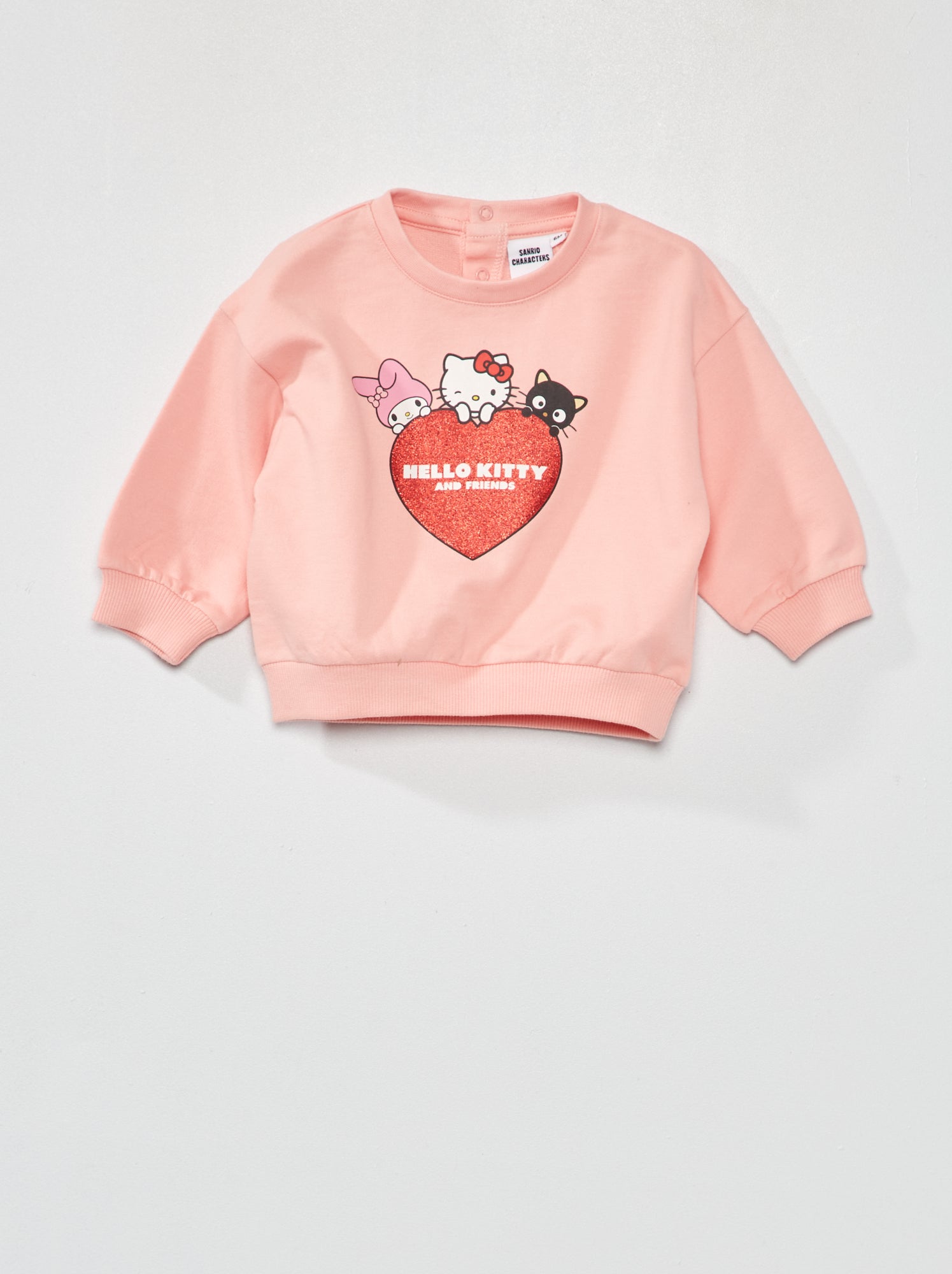Sweat Hello Kitty Authentique - Blanc Et Rouge - Capuche Zippée - Oreilles 3D - Taille S
