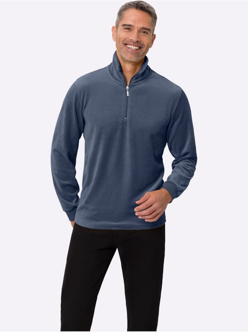 Sweat à manches longues qualité velours ras doux - taille standard - moda vilona - Kiabi
