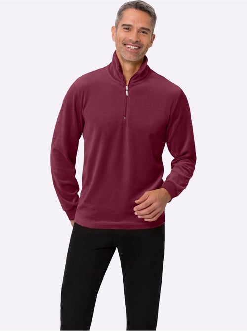 Sweat à manches longues qualité velours ras doux - taille standard - moda vilona - Kiabi Sweat à manches longues qualité velours ras doux - taille standard - moda vilona - Kiabi