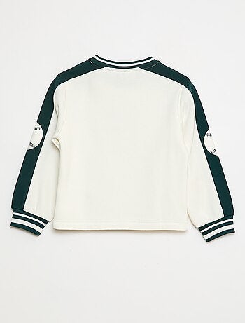 Sweat à motif bicolore