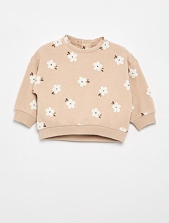 Sweat à motif en molleton