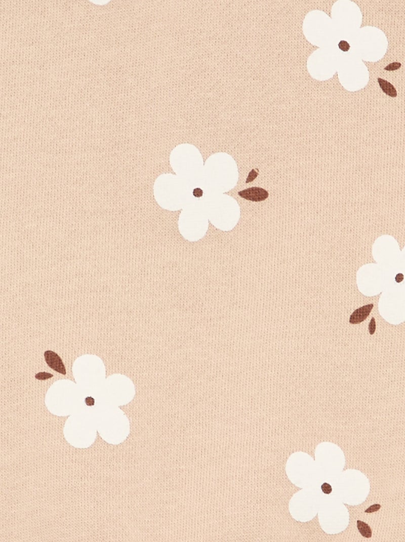 Sweat à motif en molleton Beige - Kiabi